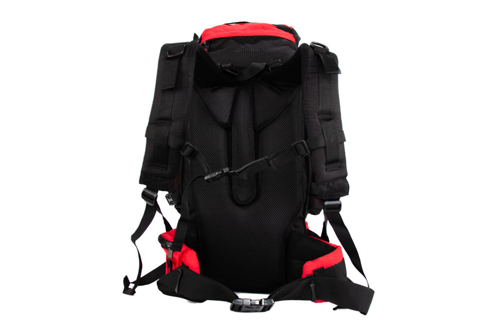 RU75 Tourenrucksack 65 L Rot mit Schwarz