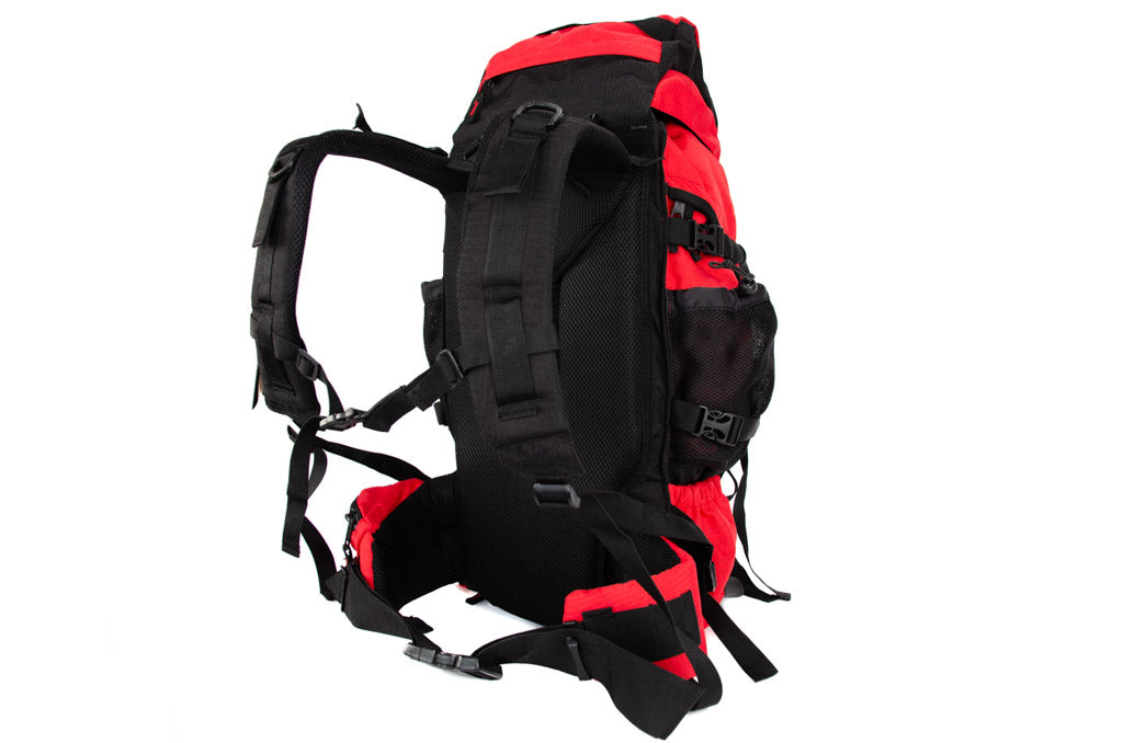 RU75 Tourenrucksack 65 L Rot mit Schwarz