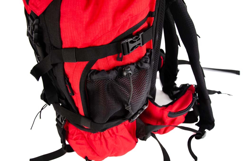 RU75 Tourenrucksack 65 L Rot mit Schwarz