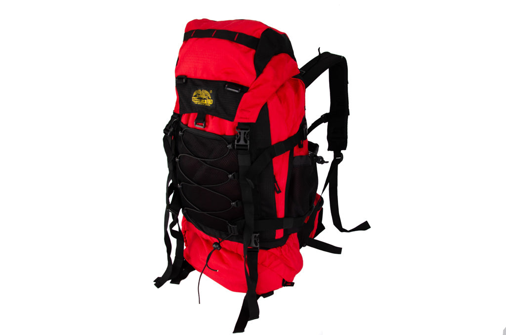 RU75 Tourenrucksack 65 L Rot mit Schwarz