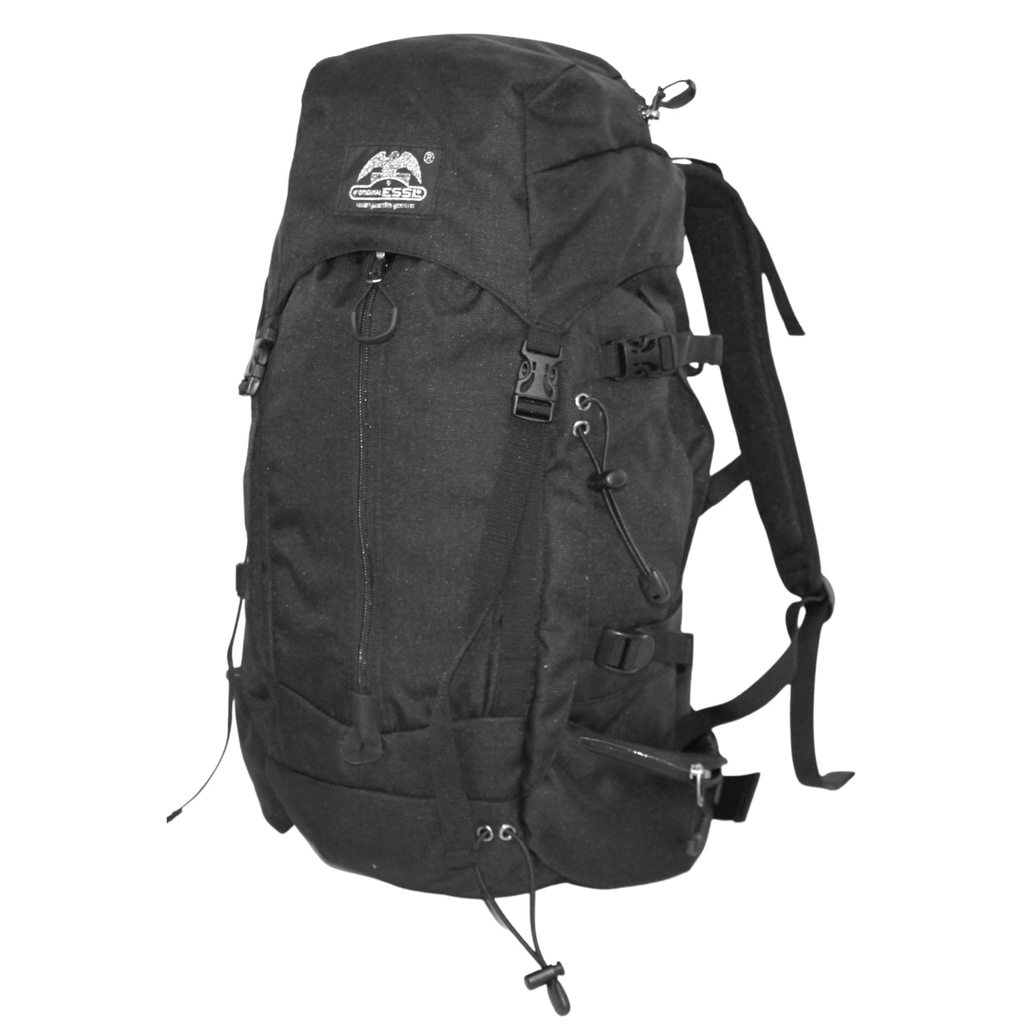 RU33 Leichter und geräumiger Alpin- und Wanderrucksack 33 Liter schwarz