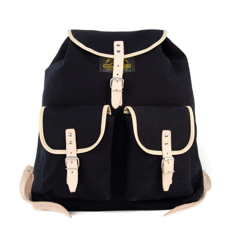 RU137DEPL cotton backpack black with light trim