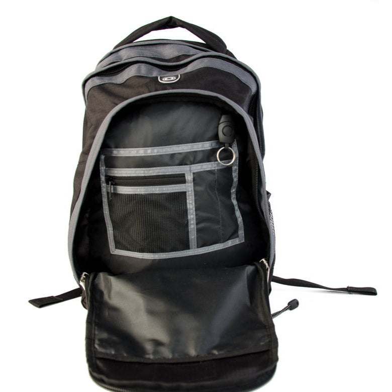 RU4606 laptop and school backpack black with gray