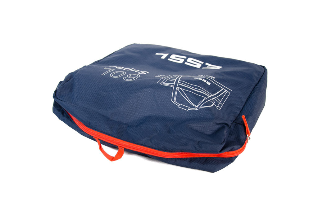 ESSL T0160B foldable duffelbag 60 l steel blue with red stripping