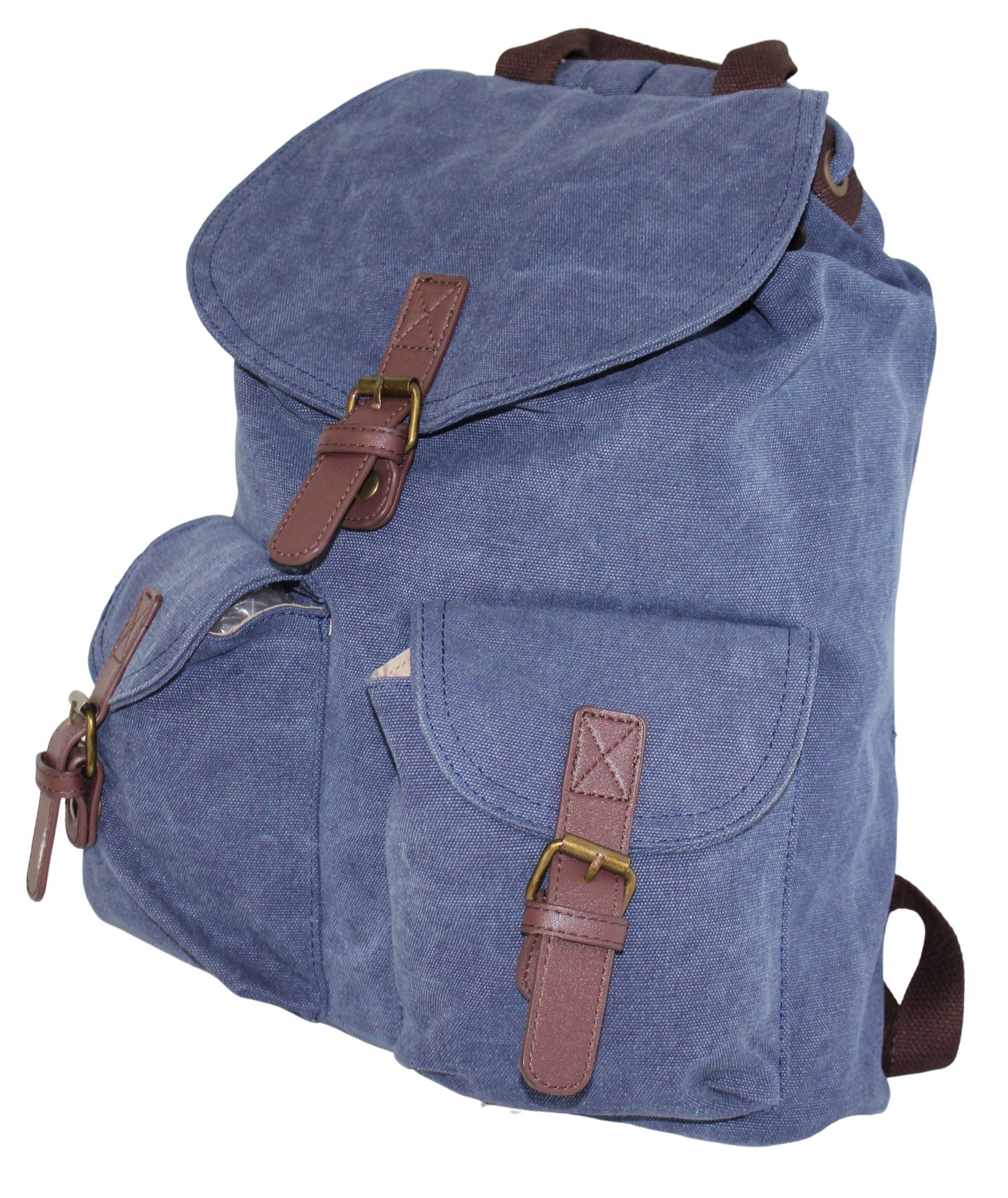 RU133 Cotton Backpack Magnetic Clasp Blue